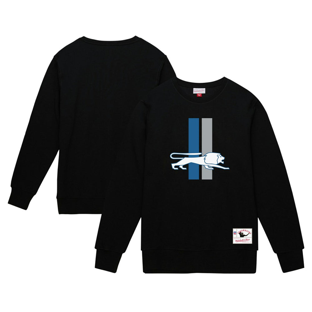 Detroit Lions Basic Fleece Pullover Sweatshirt - Black Pullover