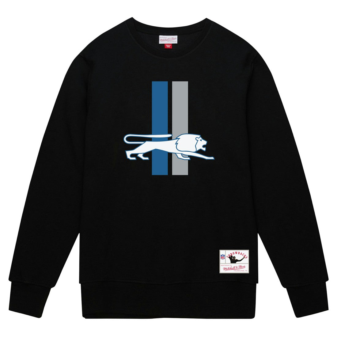 Detroit Lions Basic Fleece Pullover Sweatshirt - Black Pullover