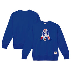 New England Patriots Basic Fleece Pullover Sweatshirt - Navy Pullover