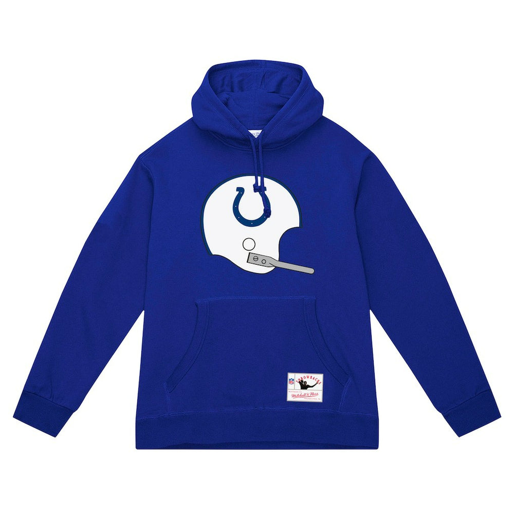 Indianapolis Colts Helmet Logo Vintage Pullover Hoodie - Royal Hoodies