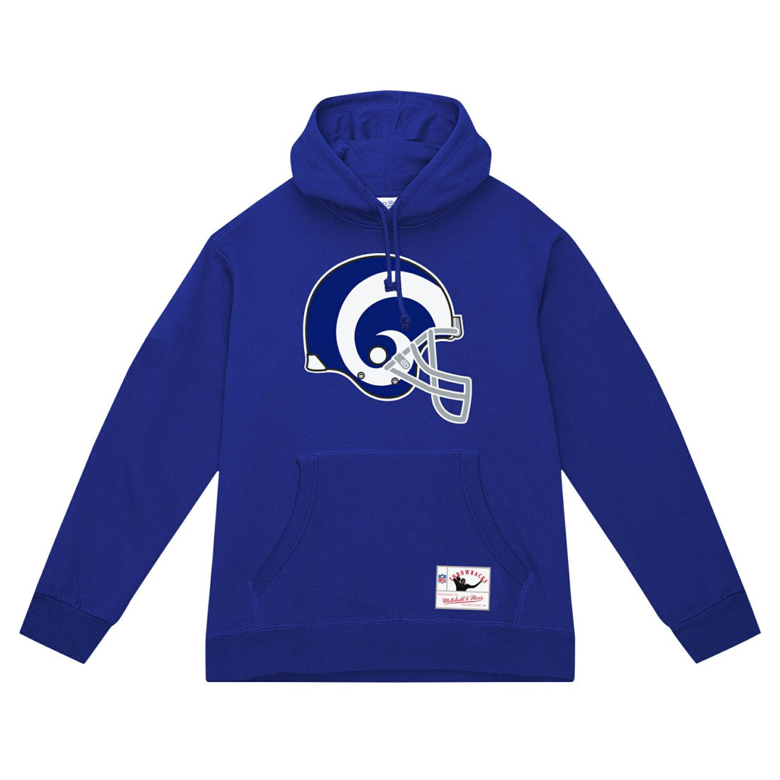 Los Angeles Rams Helmet Logo Vintage Pullover Hoodie - Royal Hoodies