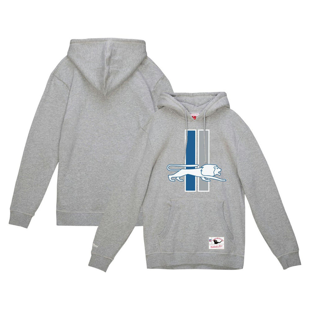 Detroit Lions Vintage Pullover Hoodie - Heather Gray Hoodies