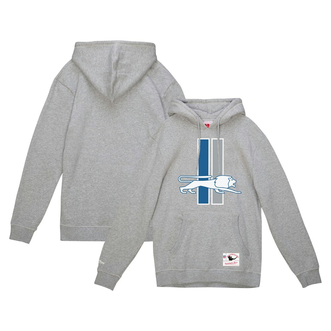 Detroit Lions Vintage Pullover Hoodie - Heather Gray Hoodies