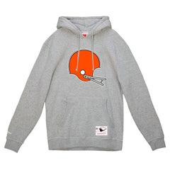 Cleveland Browns Helmet Logo Vintage Pullover Hoodie - Heather Gray Hoodies