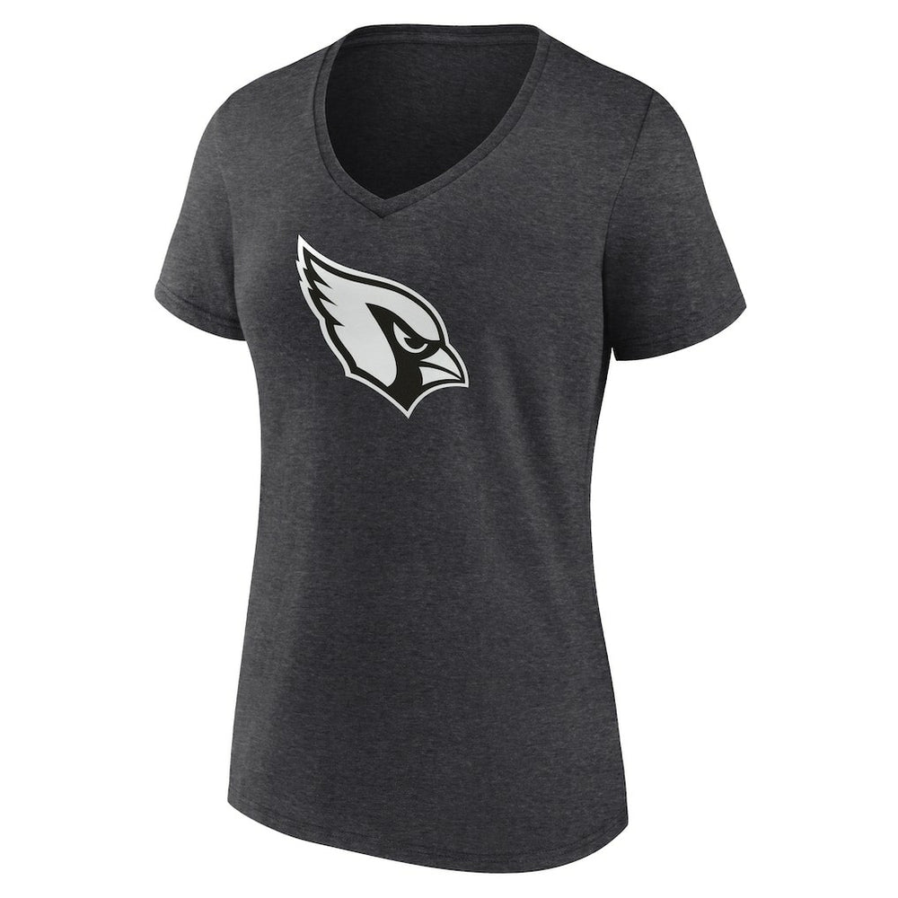 Arizona Cardinals Women's Personalized Name & Number Monochrome V-Neck Long Sleeve T-Shirt - Charcoal T-shirts