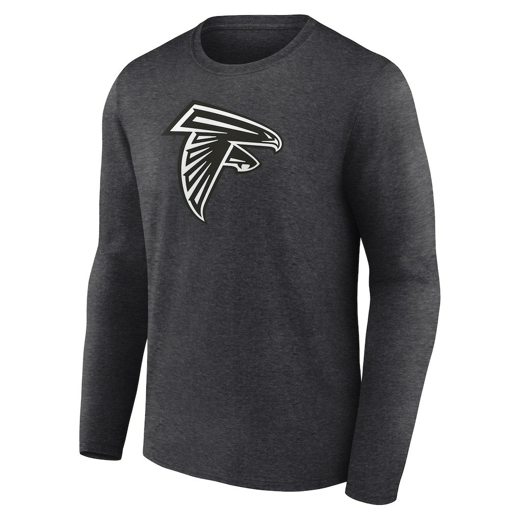 Atlanta Falcons Personalized Name & Number Monochrome Long Sleeve T-Shirt - Charcoal T-shirts