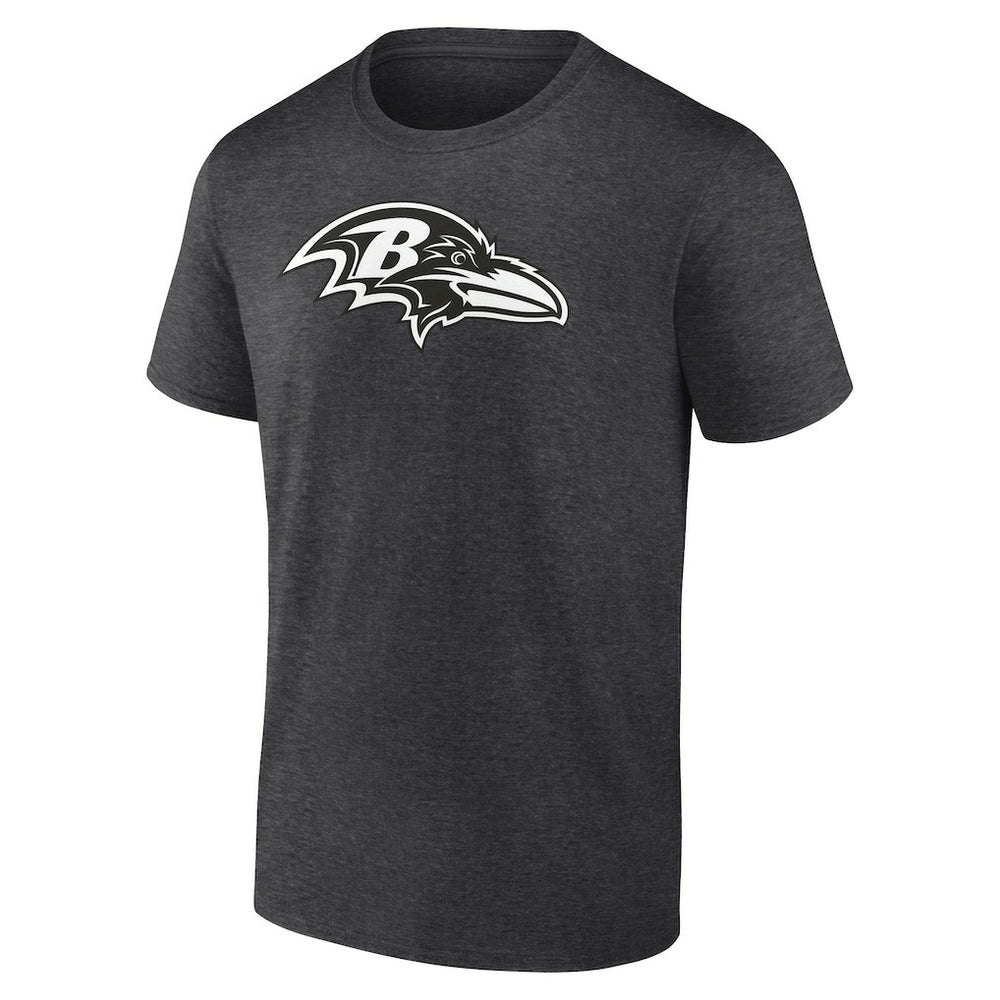 Baltimore Ravens Personalized Name & Number Monochrome T-Shirt - Charcoal T-shirts