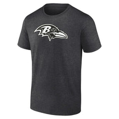 Baltimore Ravens Personalized Name & Number Monochrome T-Shirt - Charcoal T-shirts