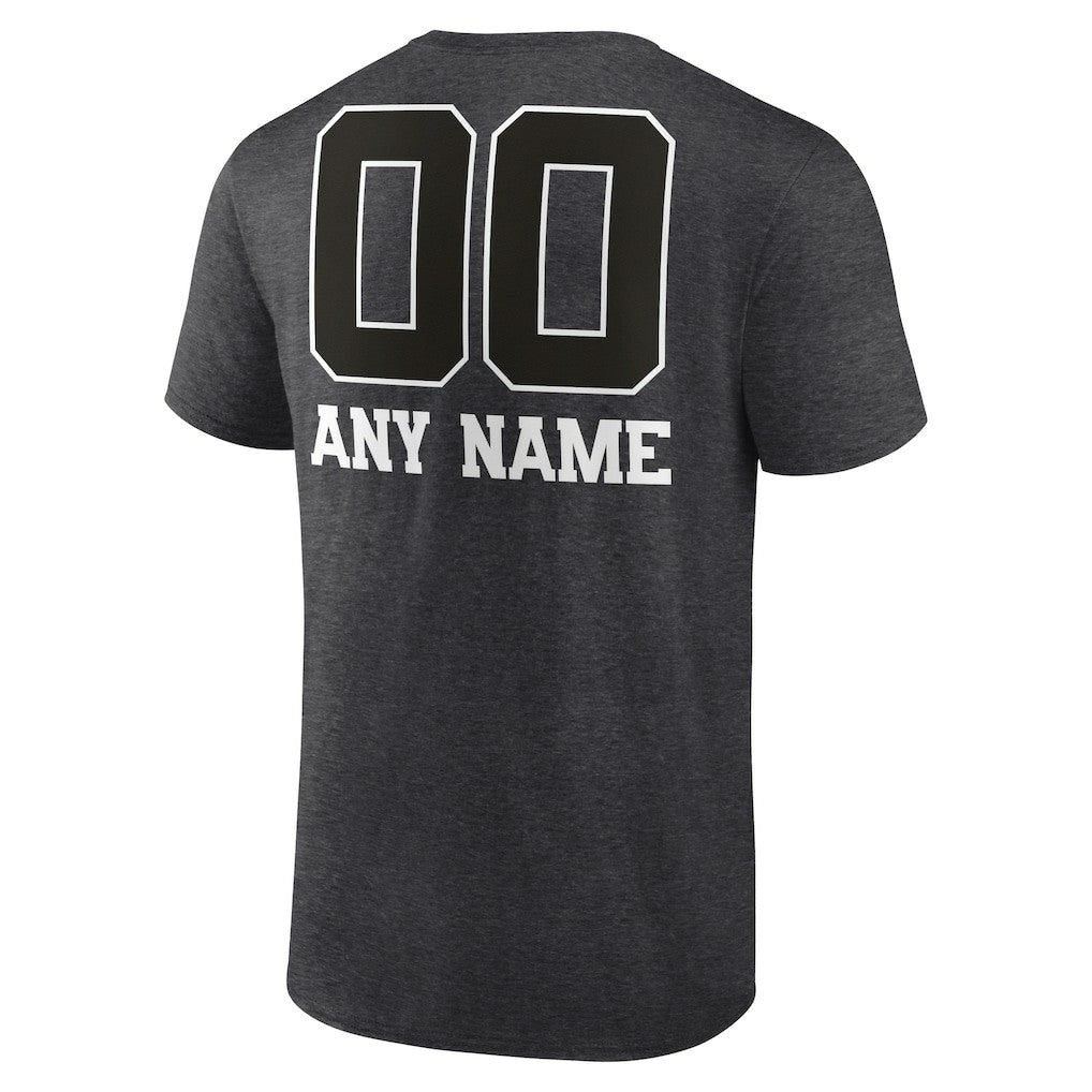 Baltimore Ravens Personalized Name & Number Monochrome T-Shirt - Charcoal T-shirts