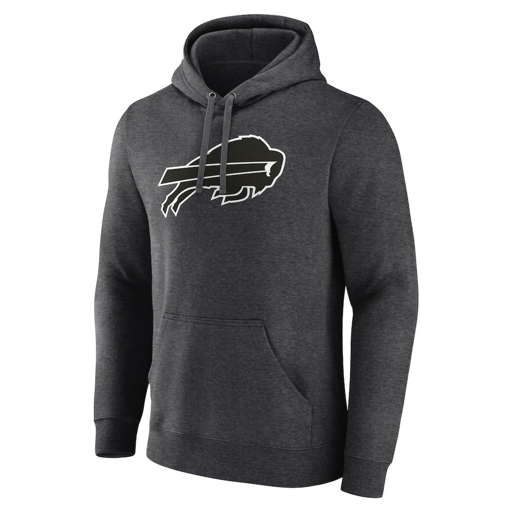 Buffalo Bills Personalized Name & Number Monochrome Pullover Hoodie - Charcoal Hoodies