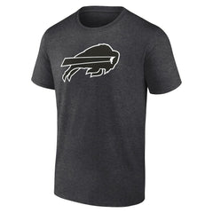 Buffalo Bills Personalized Name & Number Monochrome T-Shirt - Charcoal T-shirts