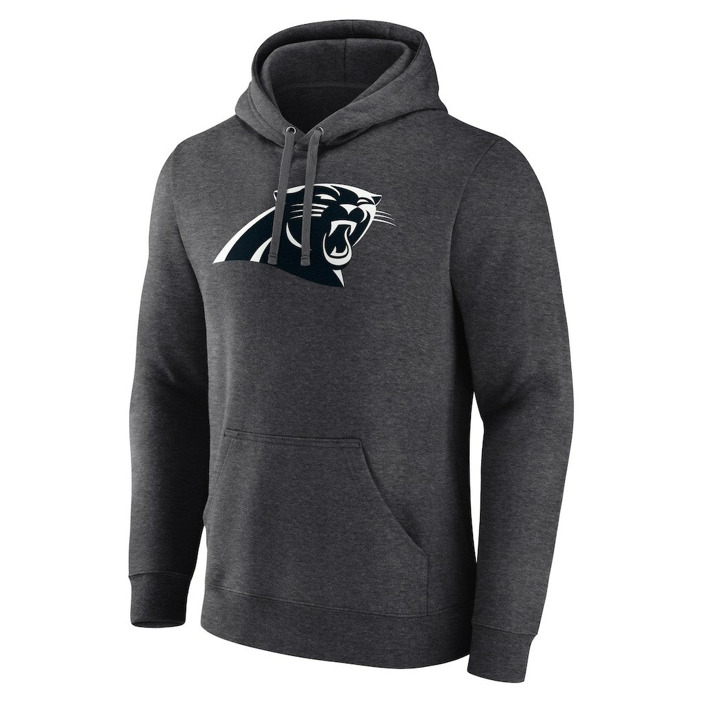 Carolina Panthers Personalized Name & Number Monochrome Pullover Hoodie - Charcoal Hoodies