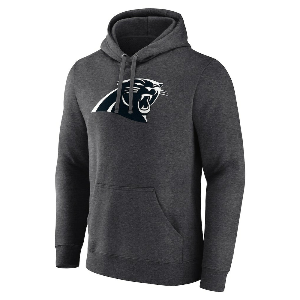 Carolina Panthers Personalized Name & Number Monochrome Pullover Hoodie - Charcoal Hoodies