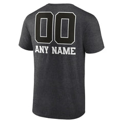 Carolina Panthers Personalized Name & Number Monochrome T-Shirt - Charcoal T-shirts