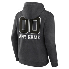 Chicago Bears Personalized Name & Number Monochrome Pullover Hoodie - Charcoal Hoodies