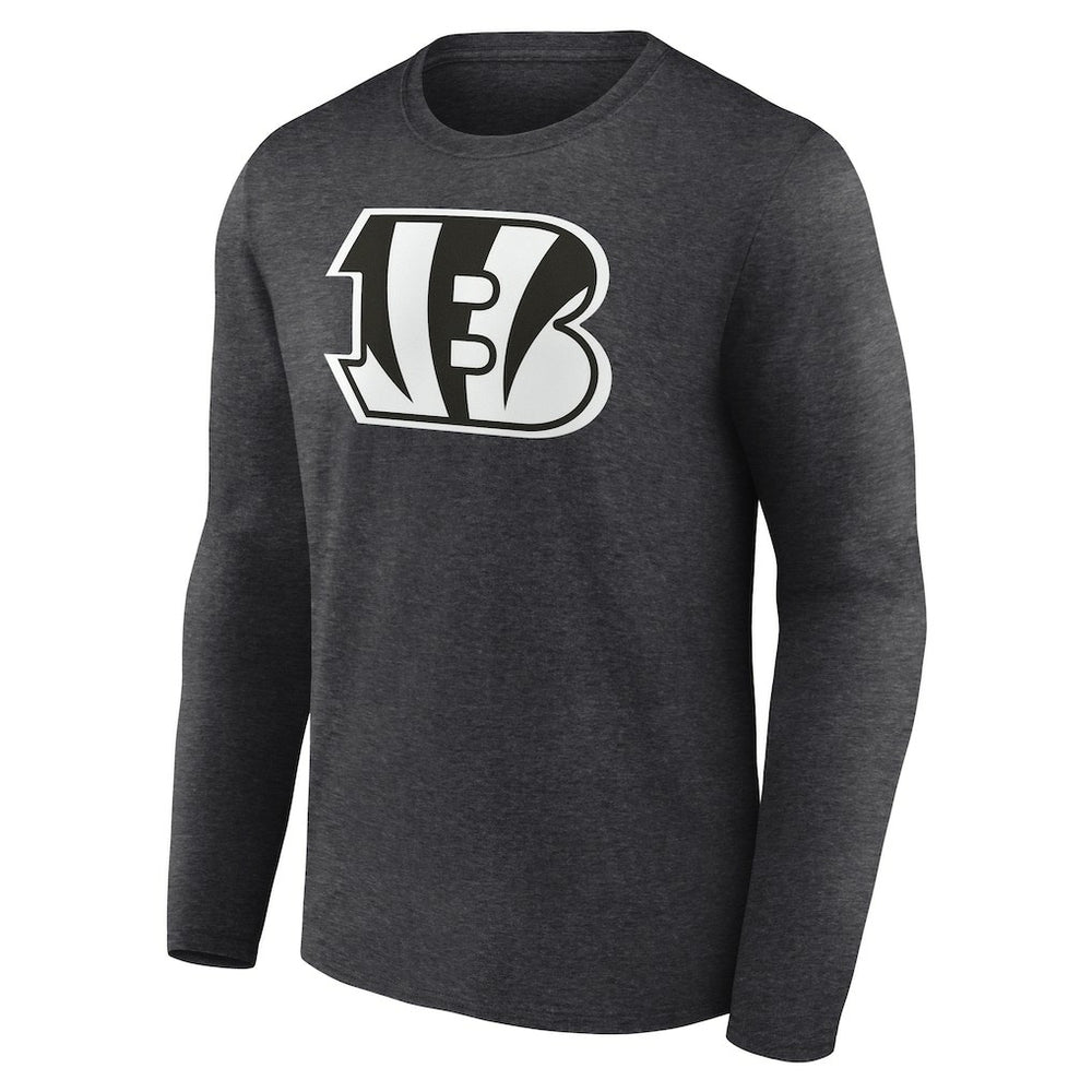 Cincinnati Bengals Personalized Name & Number Monochrome Long Sleeve T-Shirt - Charcoal T-shirts