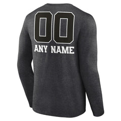 Cincinnati Bengals Personalized Name & Number Monochrome Long Sleeve T-Shirt - Charcoal T-shirts