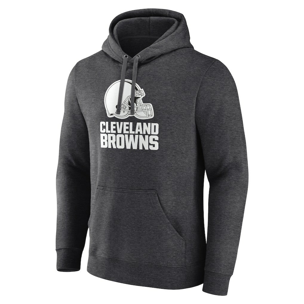 Cleveland Browns Personalized Name & Number Monochrome Pullover Hoodie - Charcoal Hoodies
