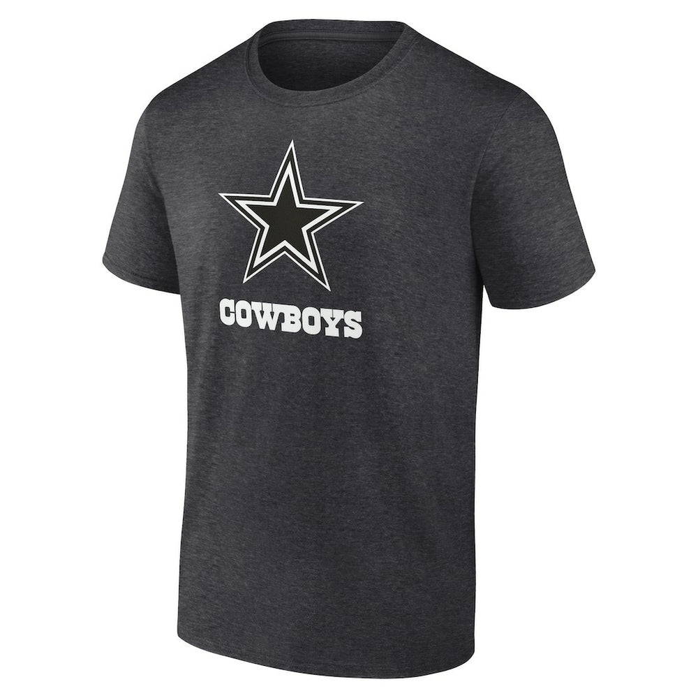 Dallas Cowboys Personalized Name & Number Monochrome T-Shirt - Charcoal T-shirts