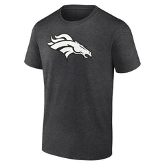 Denver Broncos Personalized Name & Number Monochrome T-Shirt - Charcoal T-shirts