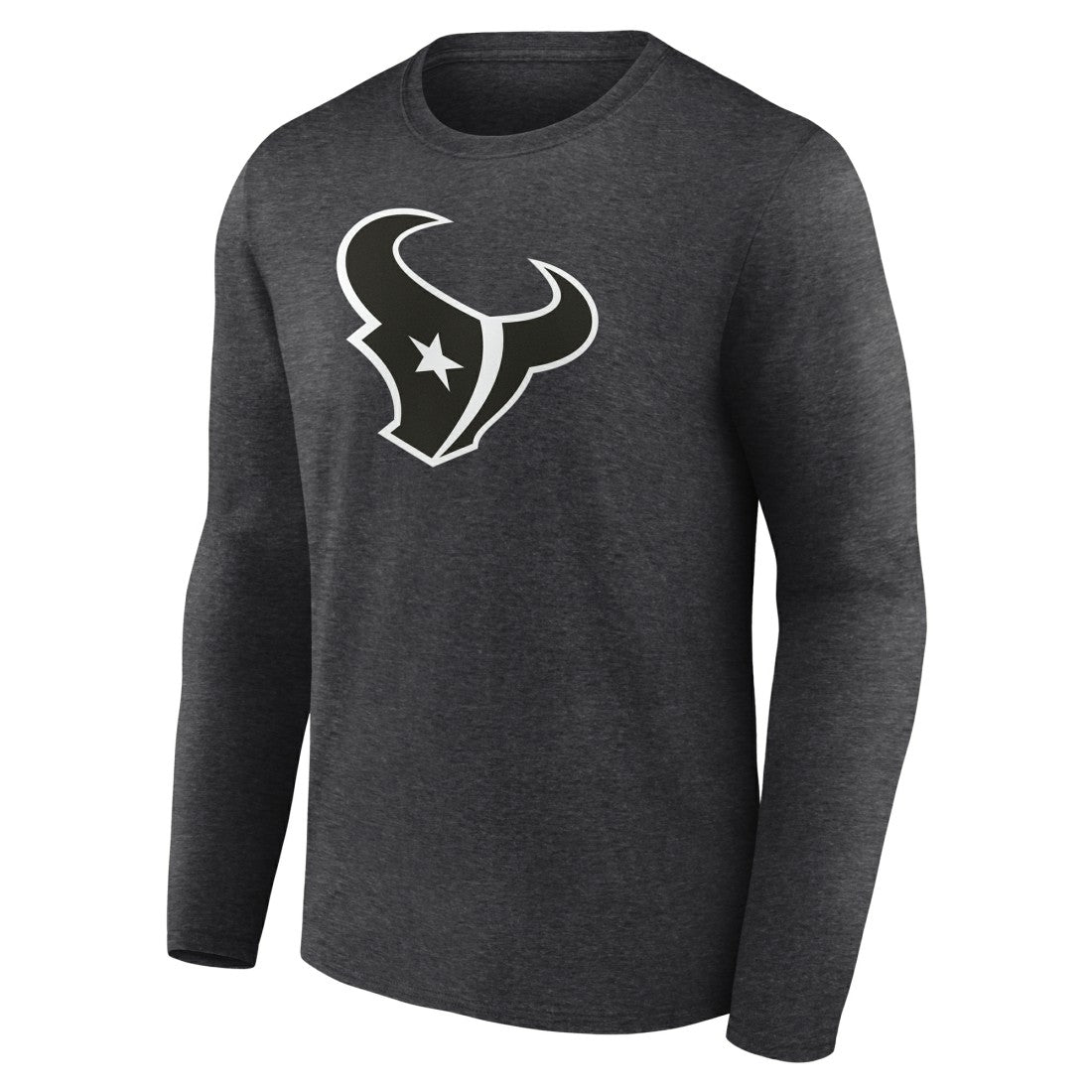 Houston Texans Personalized Name & Number Monochrome Long Sleeve T-Shirt - Charcoal T-shirts