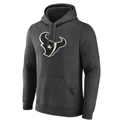 Houston Texans Personalized Name & Number Monochrome Pullover Hoodie - Charcoal Hoodies
