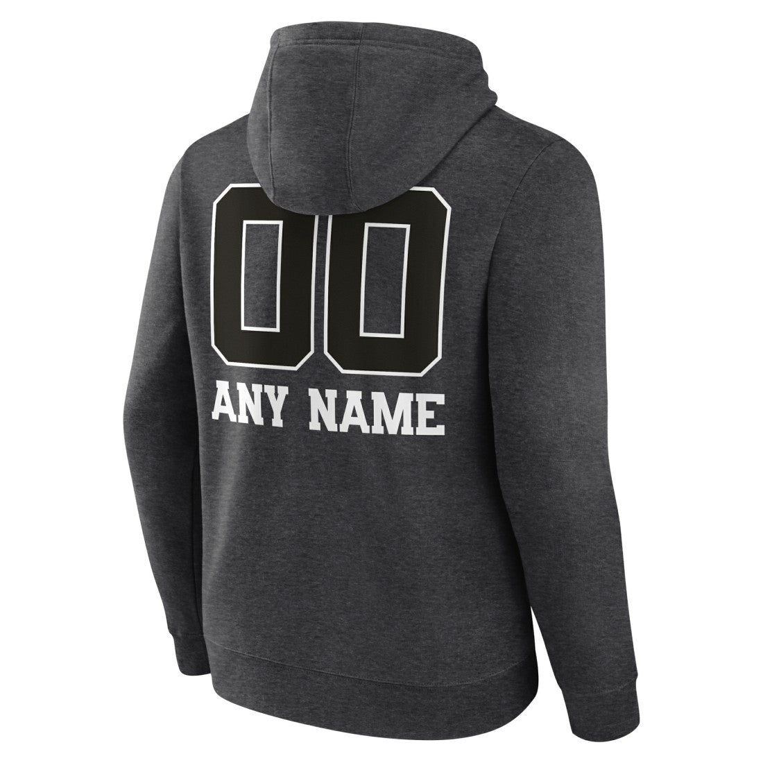 Houston Texans Personalized Name & Number Monochrome Pullover Hoodie - Charcoal Hoodies