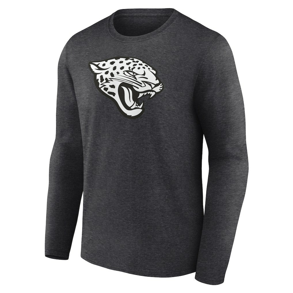 Jacksonville Jaguars Personalized Name & Number Monochrome Long Sleeve T-Shirt - Charcoal T-shirts