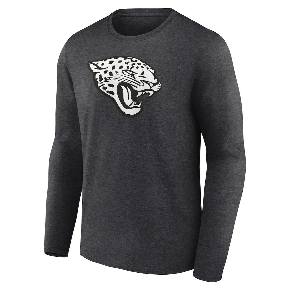 Jacksonville Jaguars Personalized Name & Number Monochrome Long Sleeve T-Shirt - Charcoal T-shirts