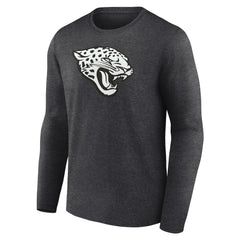 Jacksonville Jaguars Personalized Name & Number Monochrome Long Sleeve T-Shirt - Charcoal T-shirts