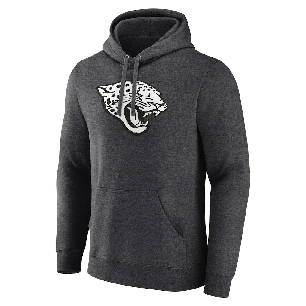 Jacksonville Jaguars Personalized Name & Number Monochrome Pullover Hoodie - Charcoal Hoodies