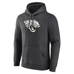 Jacksonville Jaguars Personalized Name & Number Monochrome Pullover Hoodie - Charcoal Hoodies