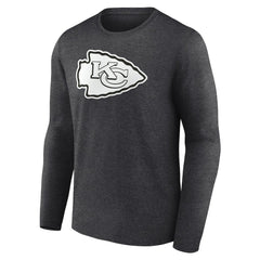 Kansas City Chiefs Personalized Name & Number Monochrome Long Sleeve T-Shirt - Charcoal T-shirts