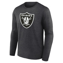 Las Vegas Raiders Personalized Name & Number Monochrome Long Sleeve T-Shirt - Charcoal T-shirts