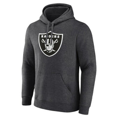 Las Vegas Raiders Personalized Name & Number Monochrome Pullover Hoodie - Charcoal Hoodies
