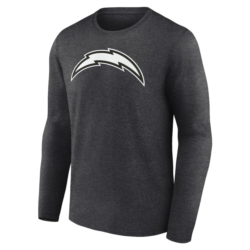 Los Angeles Chargers Personalized Name & Number Monochrome Long Sleeve T-Shirt - Charcoal T-shirts