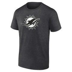 Miami Dolphins Personalized Name & Number Monochrome T-Shirt - Charcoal T-shirts