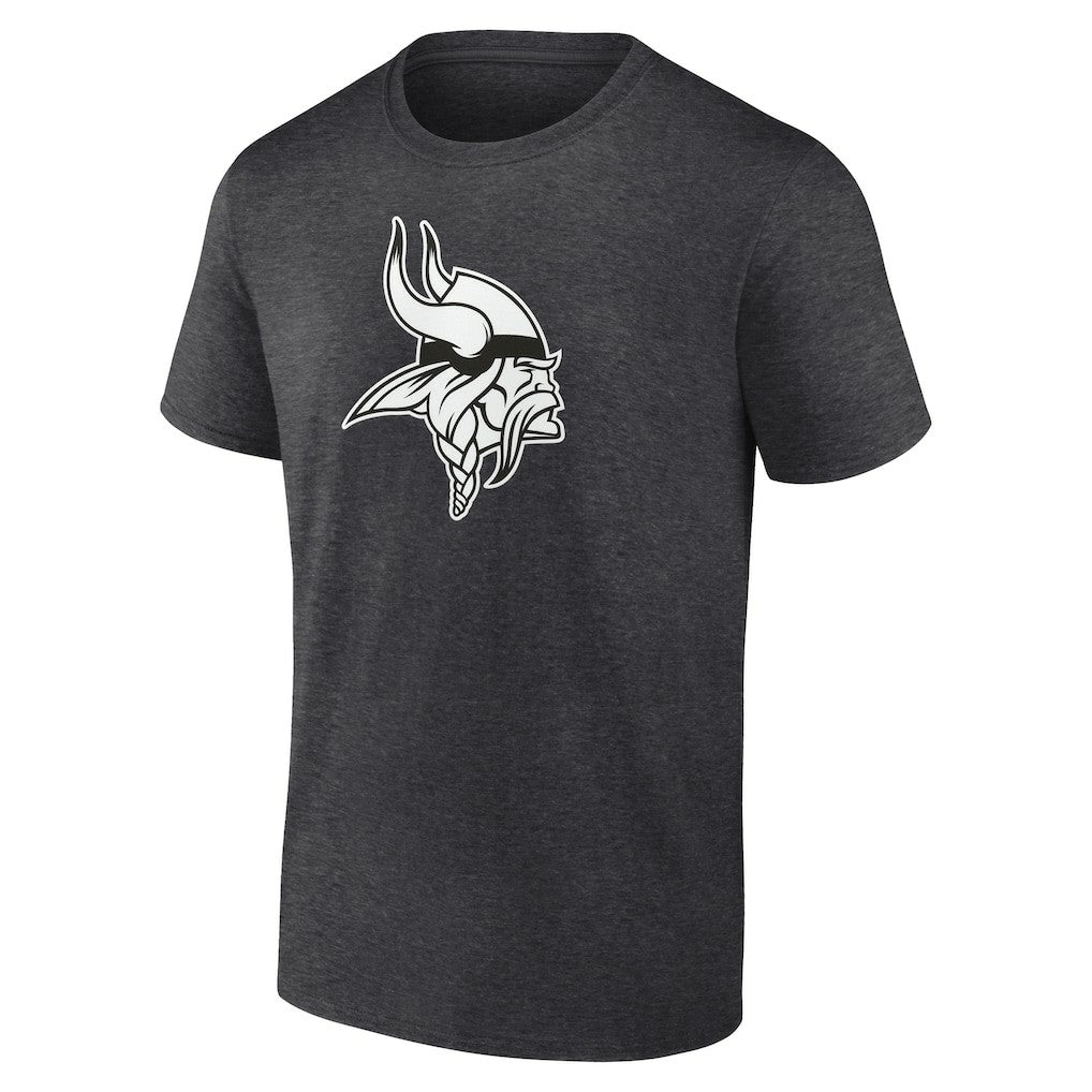 Minnesota Vikings Personalized Name & Number Monochrome T-Shirt - Charcoal T-shirts