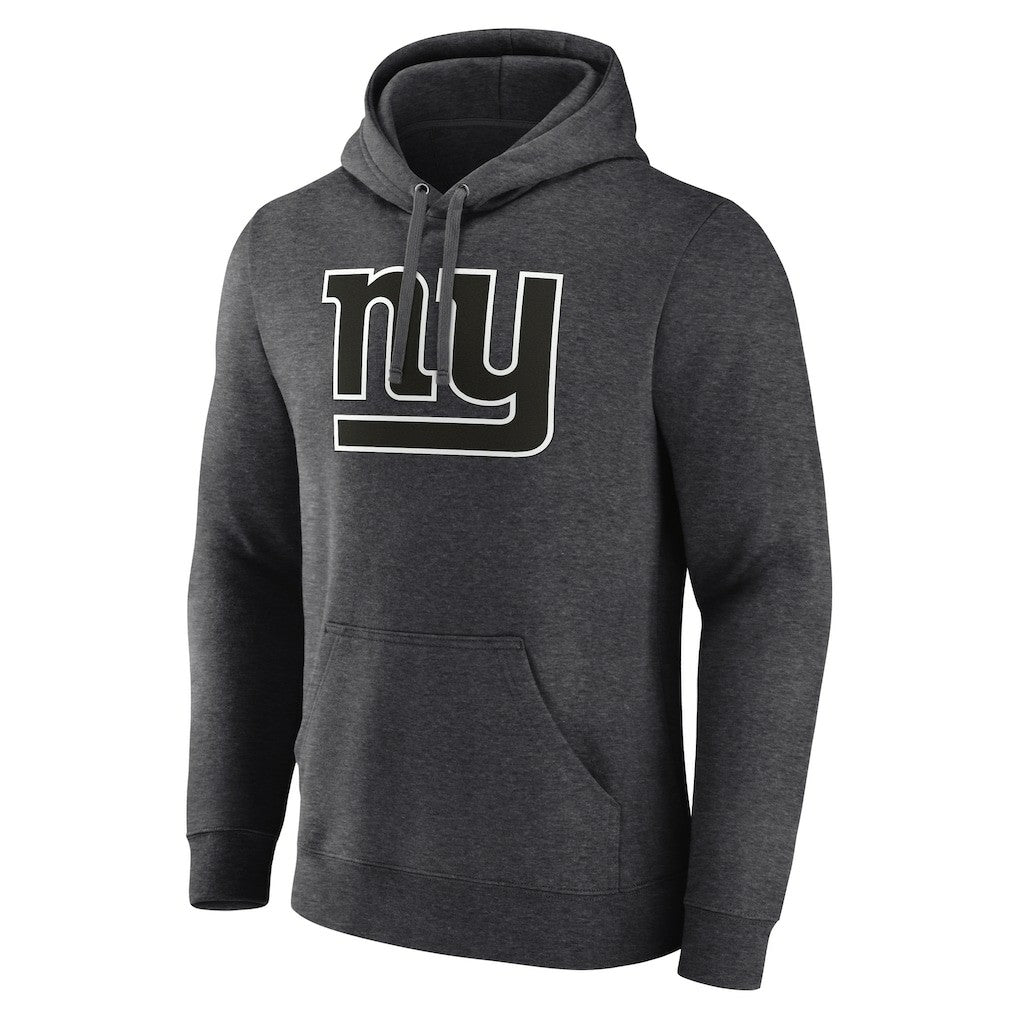 New York Giants Personalized Name & Number Monochrome Pullover Hoodie - Charcoal Hoodies