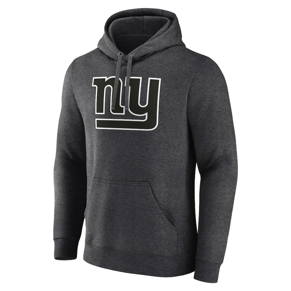 New York Giants Personalized Name & Number Monochrome Pullover Hoodie - Charcoal Hoodies