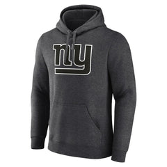 New York Giants Personalized Name & Number Monochrome Pullover Hoodie - Charcoal Hoodies
