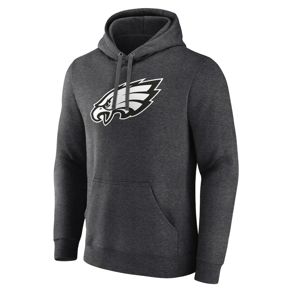 Philadelphia Eagles Personalized Name & Number Monochrome Pullover Hoodie - Charcoal Hoodies