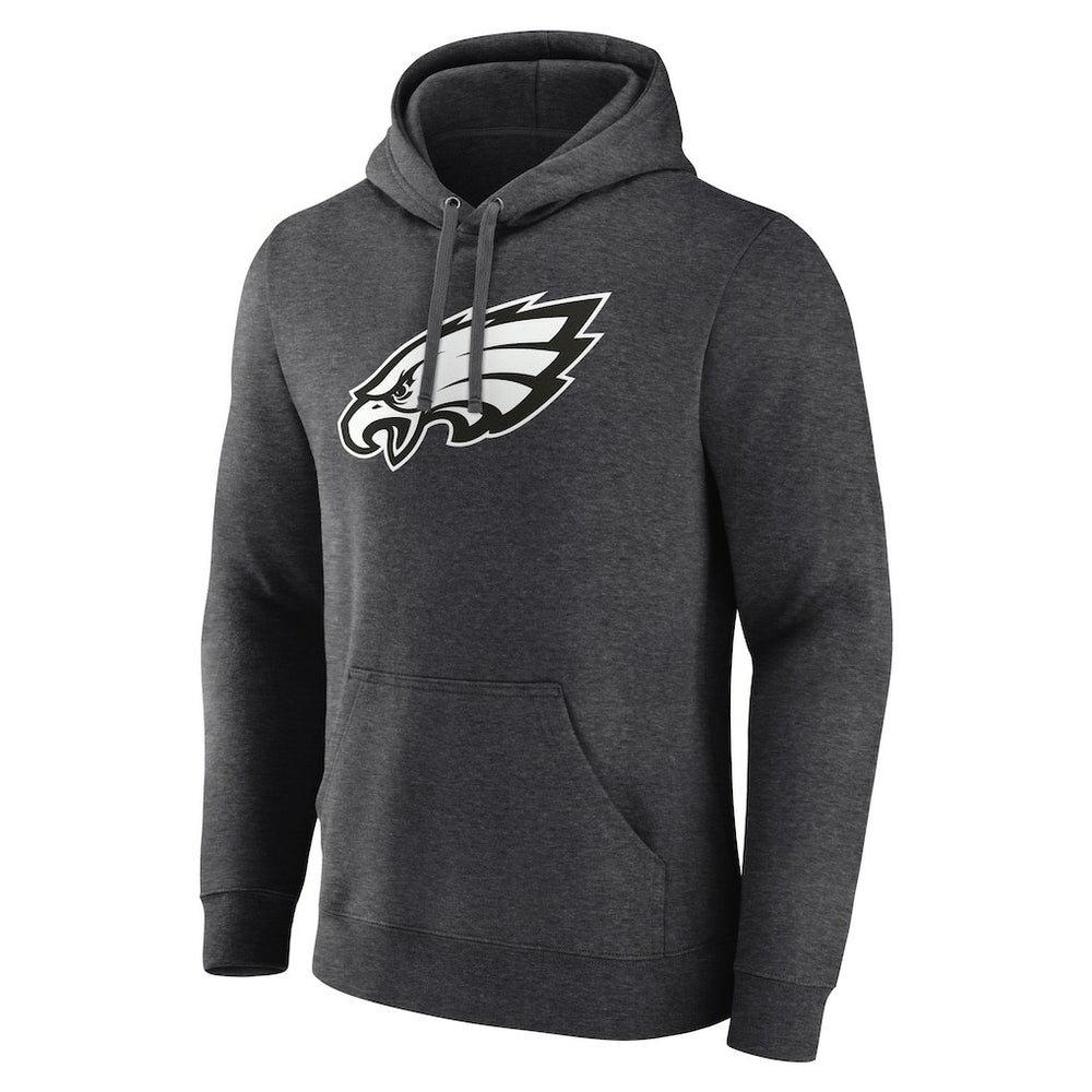 Philadelphia Eagles Personalized Name & Number Monochrome Pullover Hoodie - Charcoal Hoodies