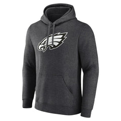 Philadelphia Eagles Personalized Name & Number Monochrome Pullover Hoodie - Charcoal Hoodies