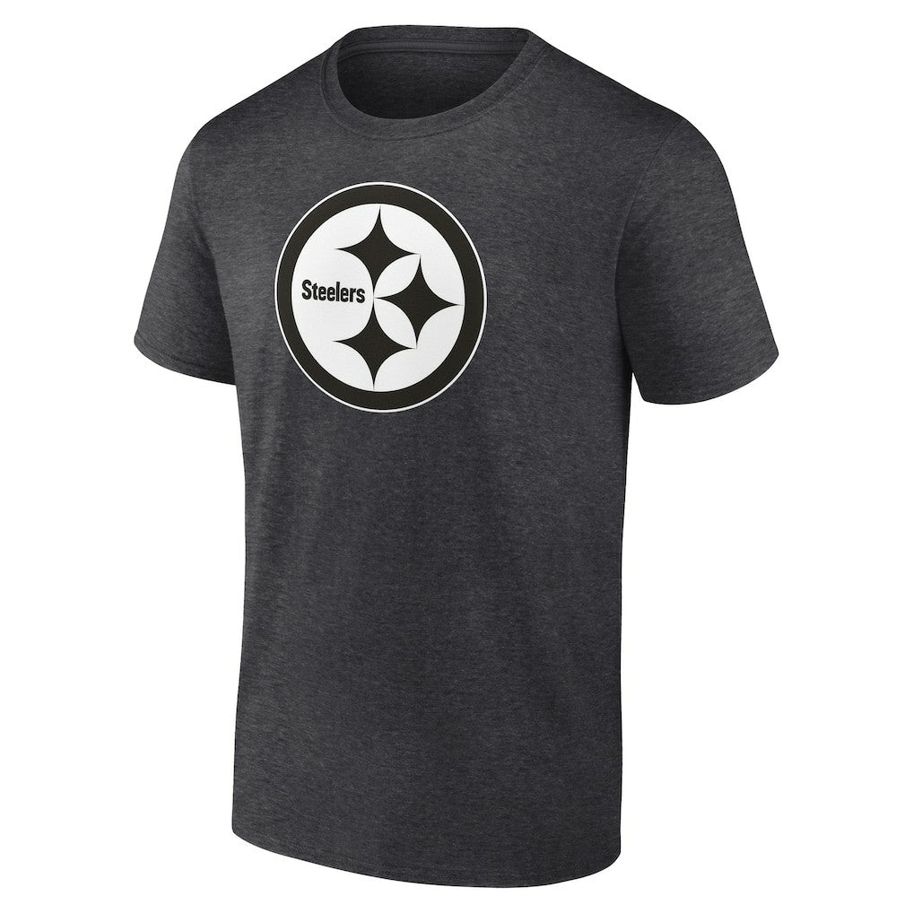 Pittsburgh Steelers Personalized Name & Number Monochrome T-Shirt - Charcoal T-shirts