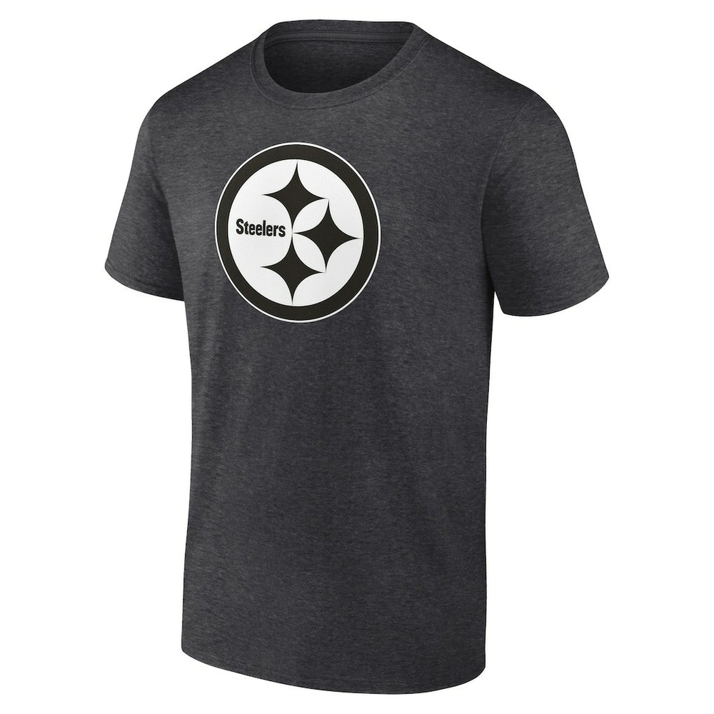 Pittsburgh Steelers Personalized Name & Number Monochrome T-Shirt - Charcoal T-shirts