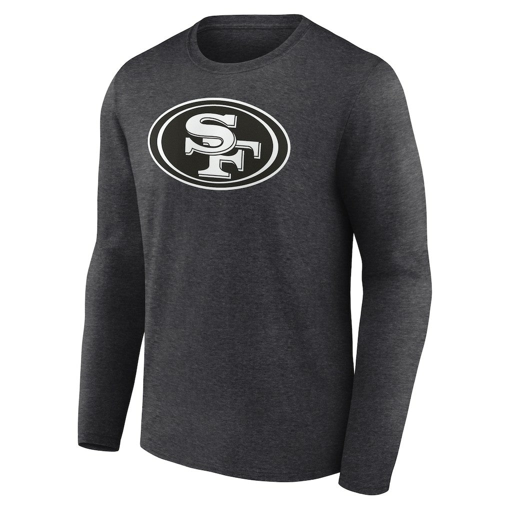 San Francisco 49ers Personalized Name & Number Monochrome Long Sleeve T-Shirt - Charcoal T-shirts