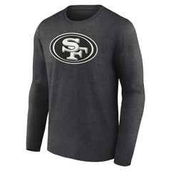 San Francisco 49ers Personalized Name & Number Monochrome Long Sleeve T-Shirt - Charcoal T-shirts