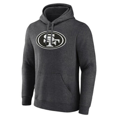San Francisco 49ers Personalized Name & Number Monochrome Pullover Hoodie - Charcoal Hoodies