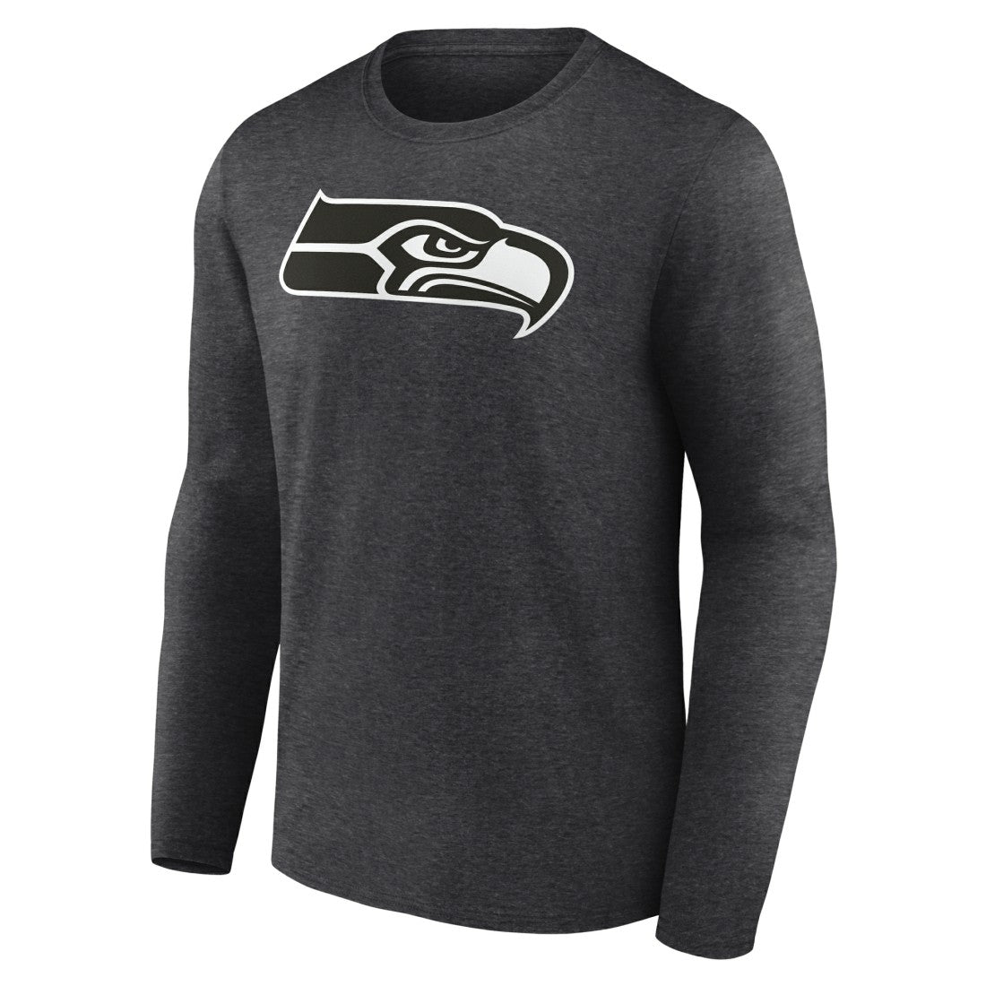 Seattle Seahawks Personalized Name & Number Monochrome Long Sleeve T-Shirt - Charcoal T-shirts